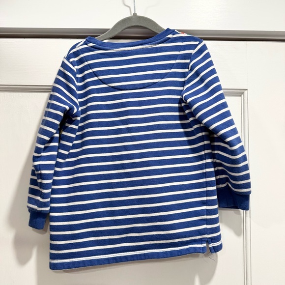 Mini Boden Kids' Stripe Puppy Pocket Appliqué Long Sleeve Top Sweatshirt 4-5y - Picture 10 of 10